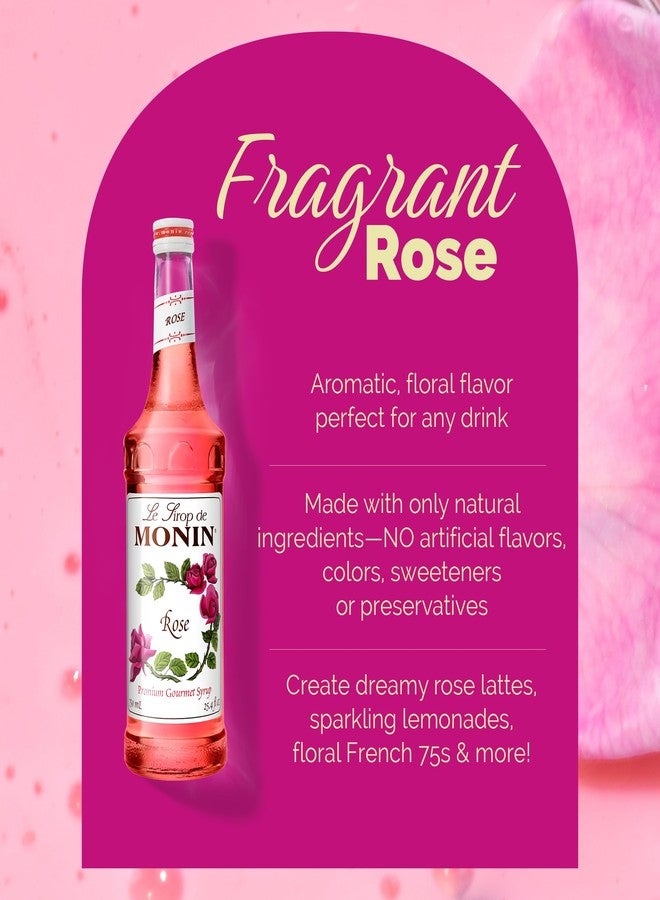 Monin - Rose Syrup, Elegant and Subtle, Great for Cocktails, Mocktails, and Soda, Gluten-Free, Non-GMO (750 ml) - Image 3